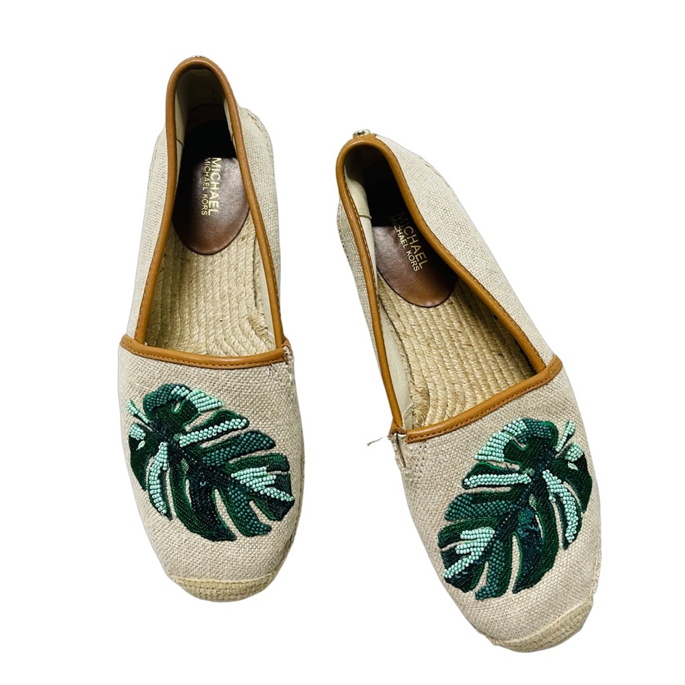 Michael Kors Palm Leaf Print Espadrilles | SZ 9.5